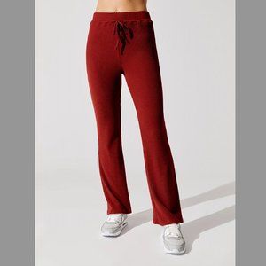 BNWT Carbon38 Brushed Ribbed Flare Pants Joggers Yoga Trousers Athleisure